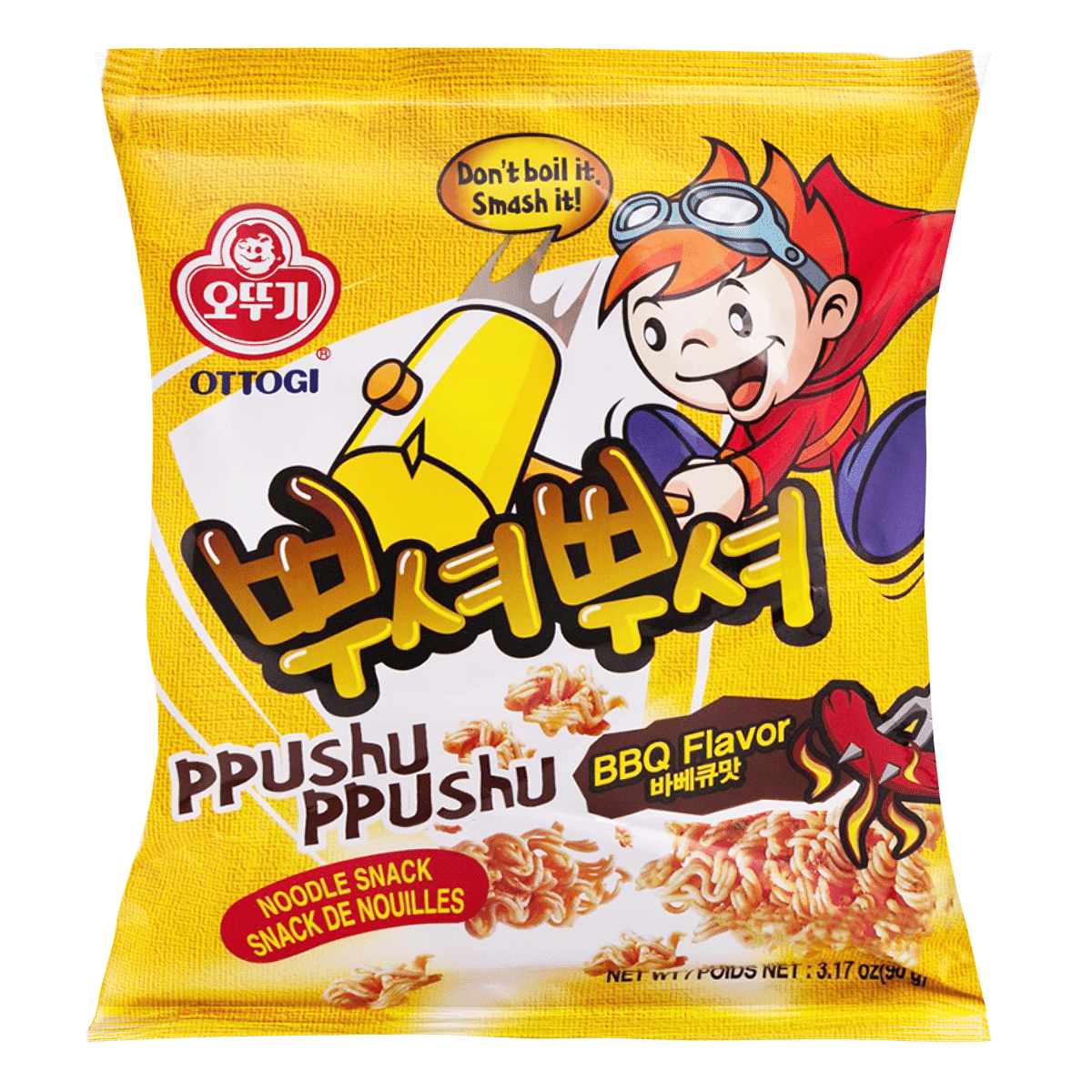 Otoki Ppushu Ppushu Noodle Snack BBQ Flavor